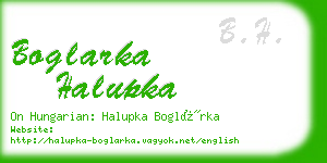 boglarka halupka business card